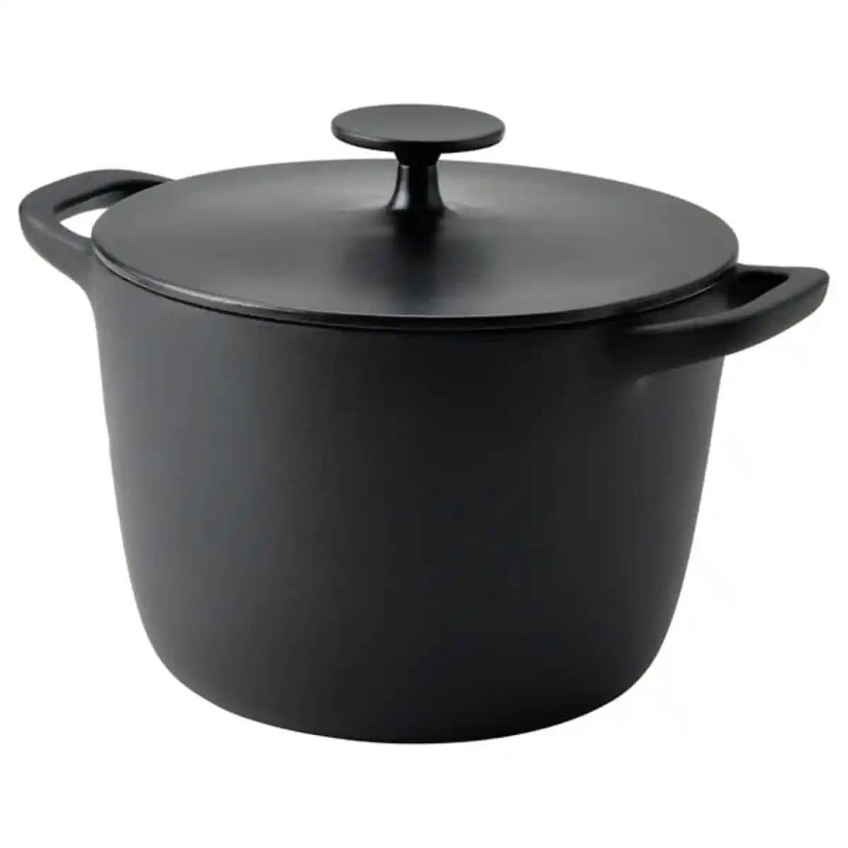 Bild 1 von VARDAGEN Topf mit Deckel, emailliertes Gusseisen mattiert/schwarz, 5 l