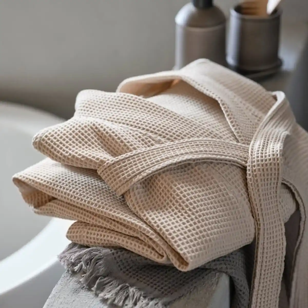 Bild 4 von BJÄLVEN Bademantel, beige, L/XL