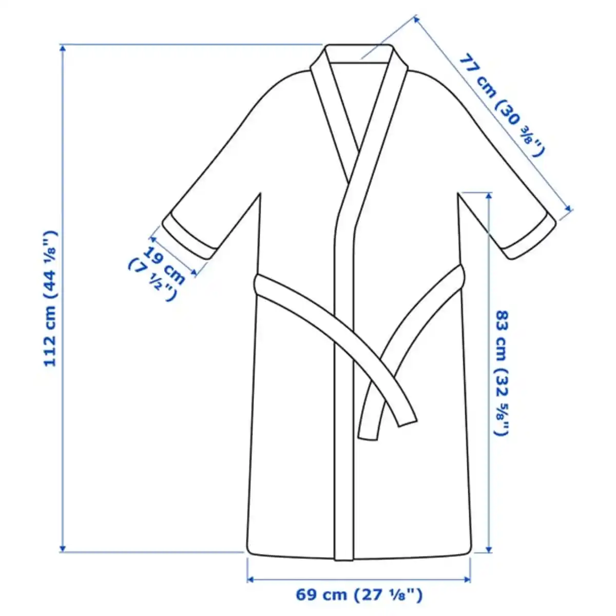 Bild 4 von SKOGSSALLAT Bademantel, rotrosa/gestreift, L/XL