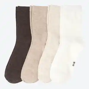 Damen-Socken mit hohem Baumwollanteil, 4er-Pack