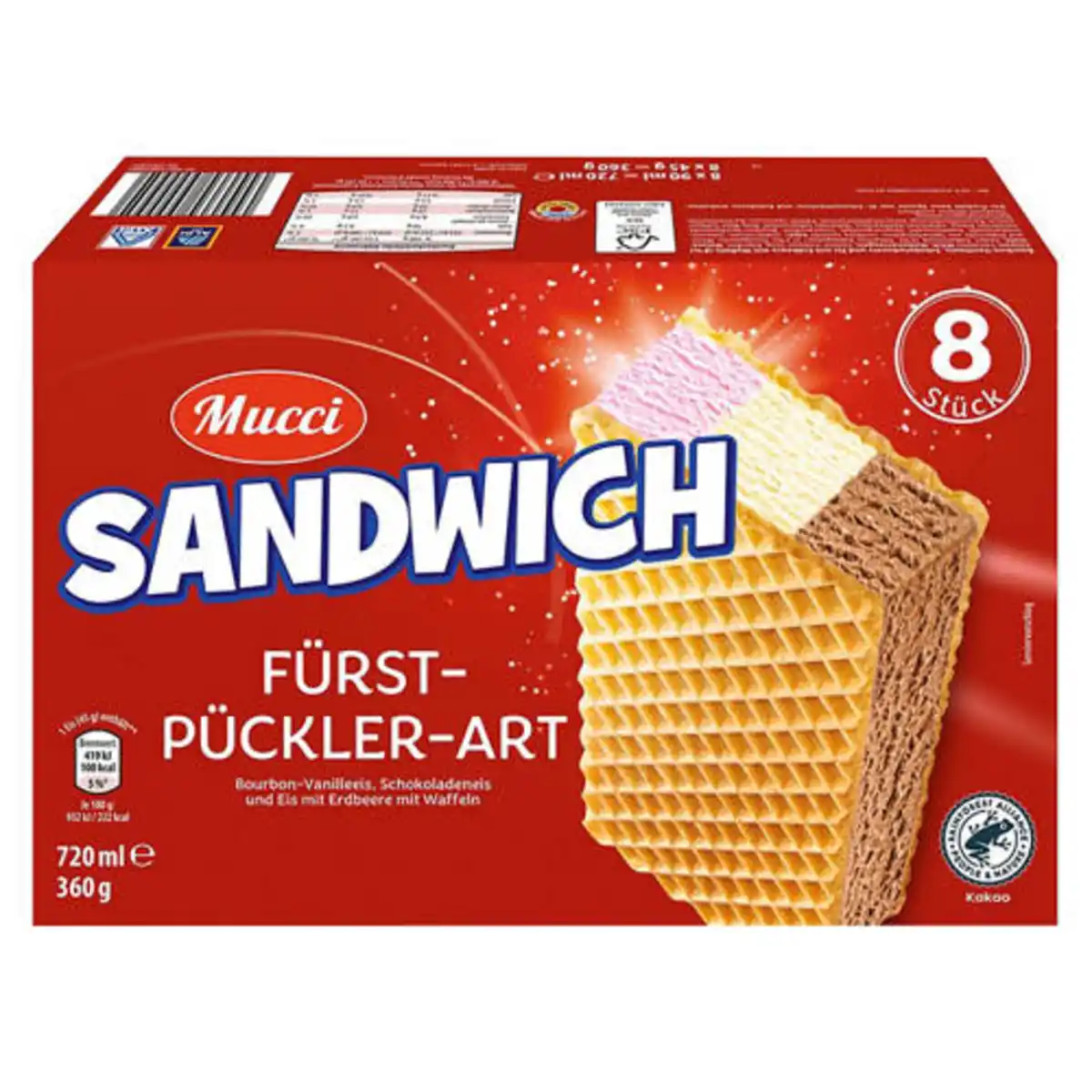 Bild 1 von MUCCI Eis-Sandwich 720 ml, Fürst-Pückler