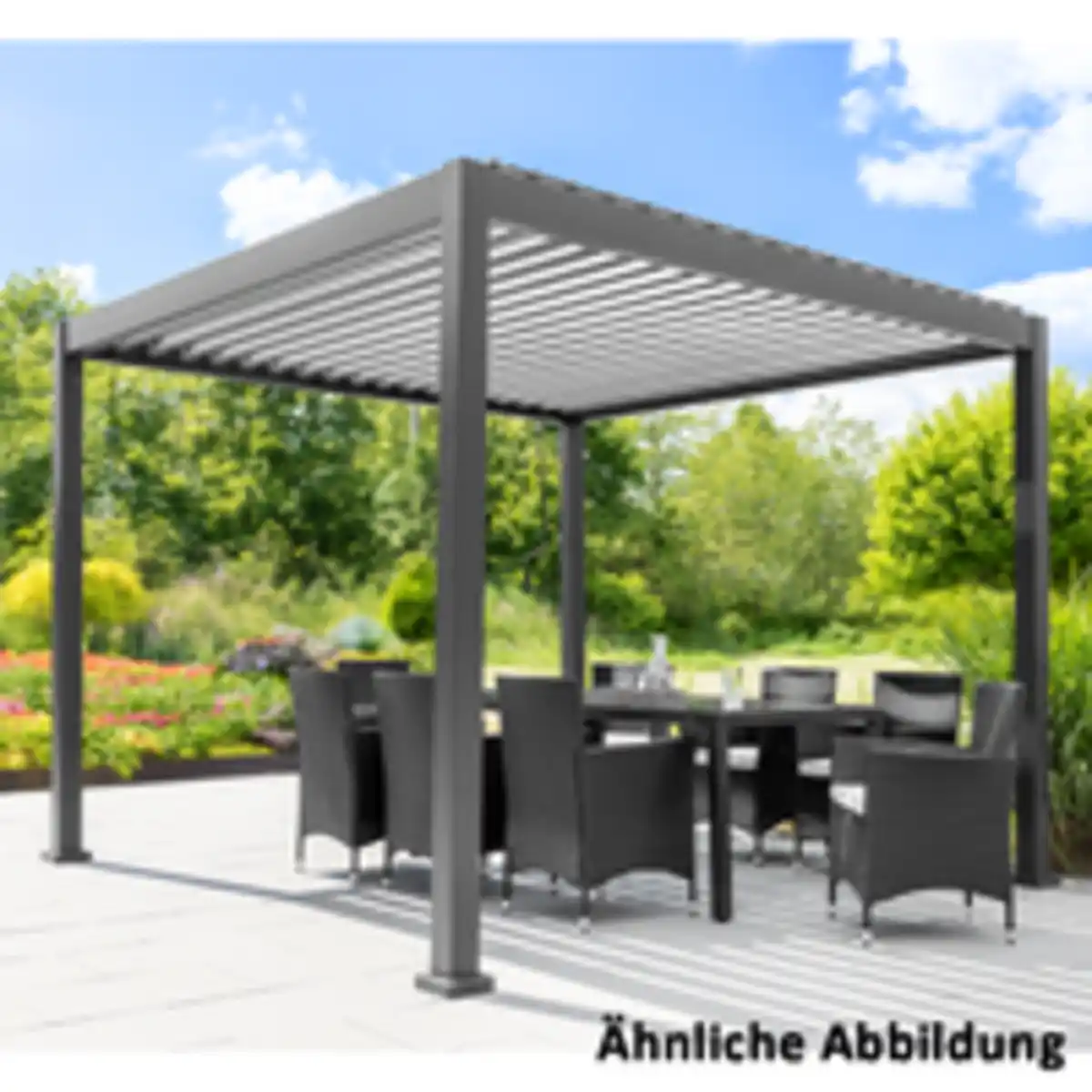 Bild 2 von Alu Pergola mit beweglicher Entlüftung, ca. 300 x 360 x 230 cm - Anthrazit