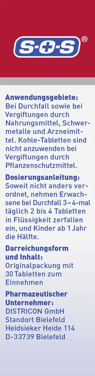 Bild 3 von SOS SOS Kohletabletten bei Durchfallerkrankungen