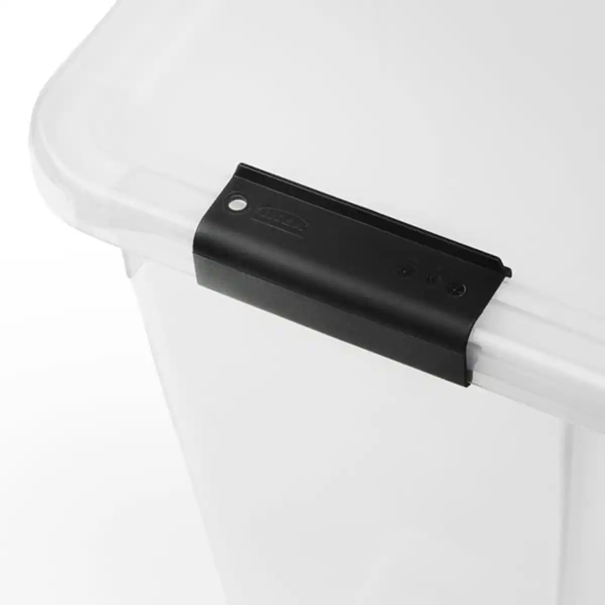 Bild 4 von SAMLA Box mit Deckel/Verschlussklips, transparent/schwarz, 79x57x43 cm/130 l