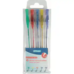 Stylex - Gelschreiber Glitzer - 5er Etui