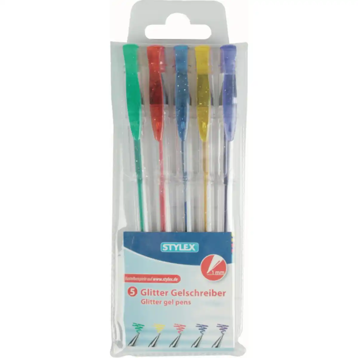 Bild 1 von Stylex - Gelschreiber Glitzer - 5er Etui