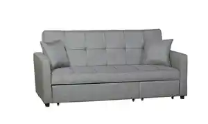 Ausziehbares Bettsofa Sofa mit Bettfunktion - Hellgrau