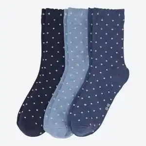 Damen-Socken mit hohem Baumwollanteil, 3er-Pack
