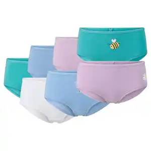 LILY & DAN Kinder Unterhosen 4er- oder 7er-Set, Mädchen, Lila, 98/104
