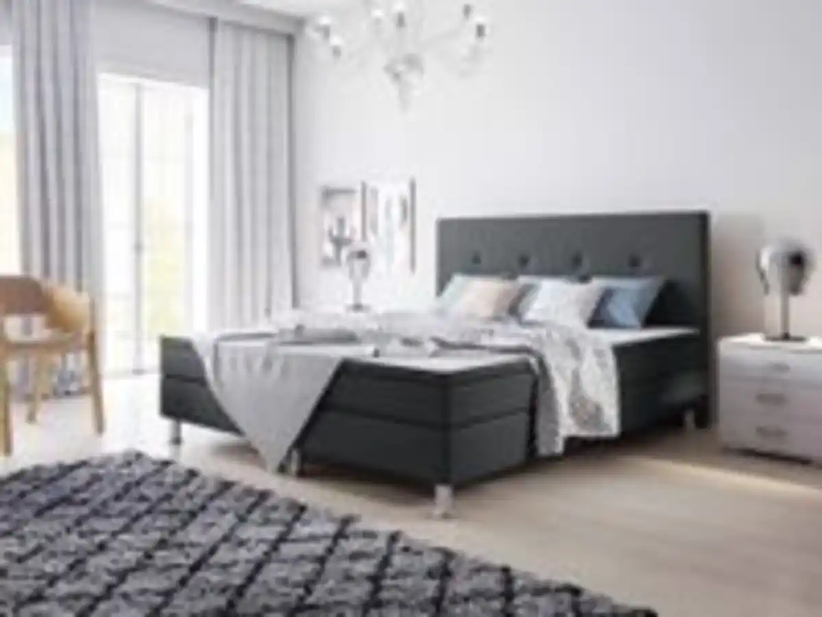 Bild 3 von Boxspringbett Jump 180x200 Webstoff Anthrazit Typ 2