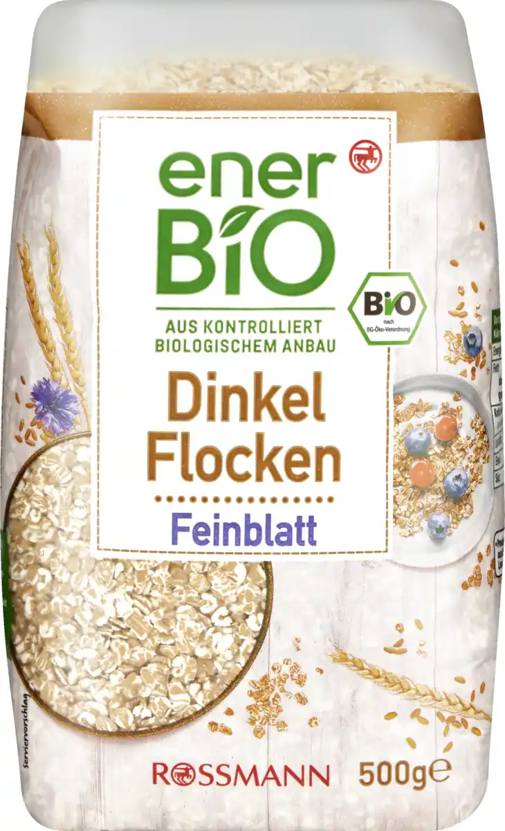 Bild 1 von enerBiO Dinkelflocken Feinblatt, 500 g