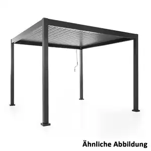 Alu Pergola mit beweglicher Entlüftung, ca. 300 x 360 x 230 cm - Anthrazit