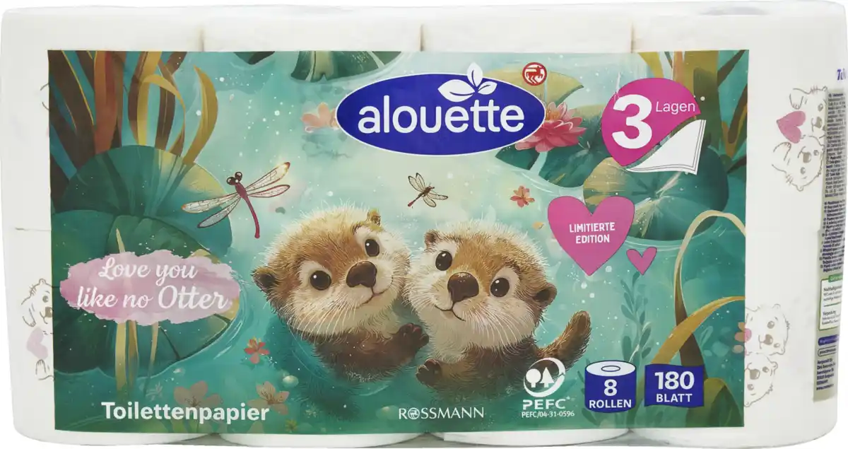 Bild 2 von alouette Toilettenpapier 3-lagig 8x180 Blatt Otter Sommer 2026