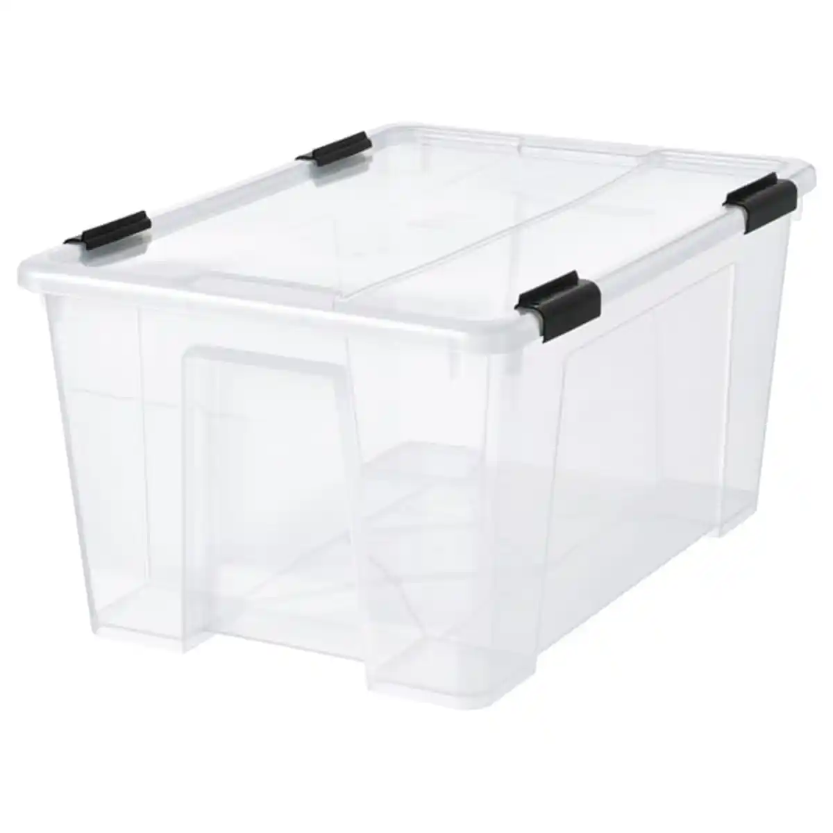 Bild 1 von SAMLA Box mit Deckel/Verschlussklips, transparent/schwarz, 57x39x29 cm/45 l