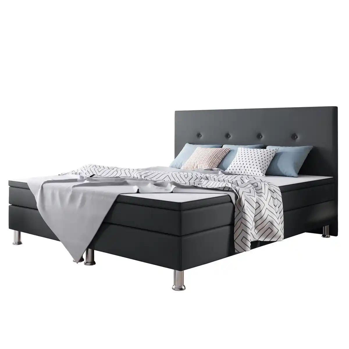Bild 1 von Boxspringbett Jump 180x200 Webstoff Anthrazit Typ 2