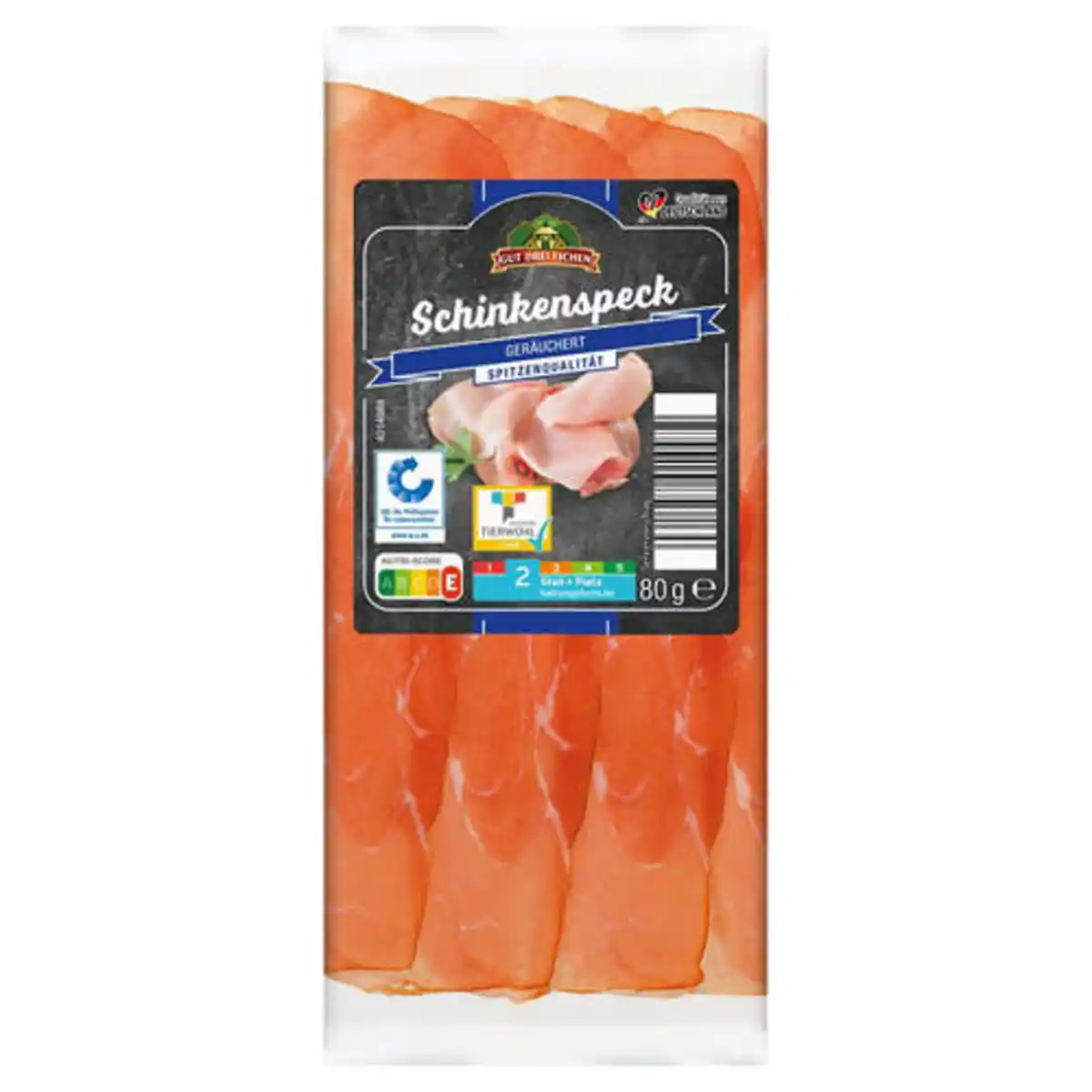 Bild 1 von GUT DREI EICHEN Genießer Schinken 80 g, Schinkenspeck