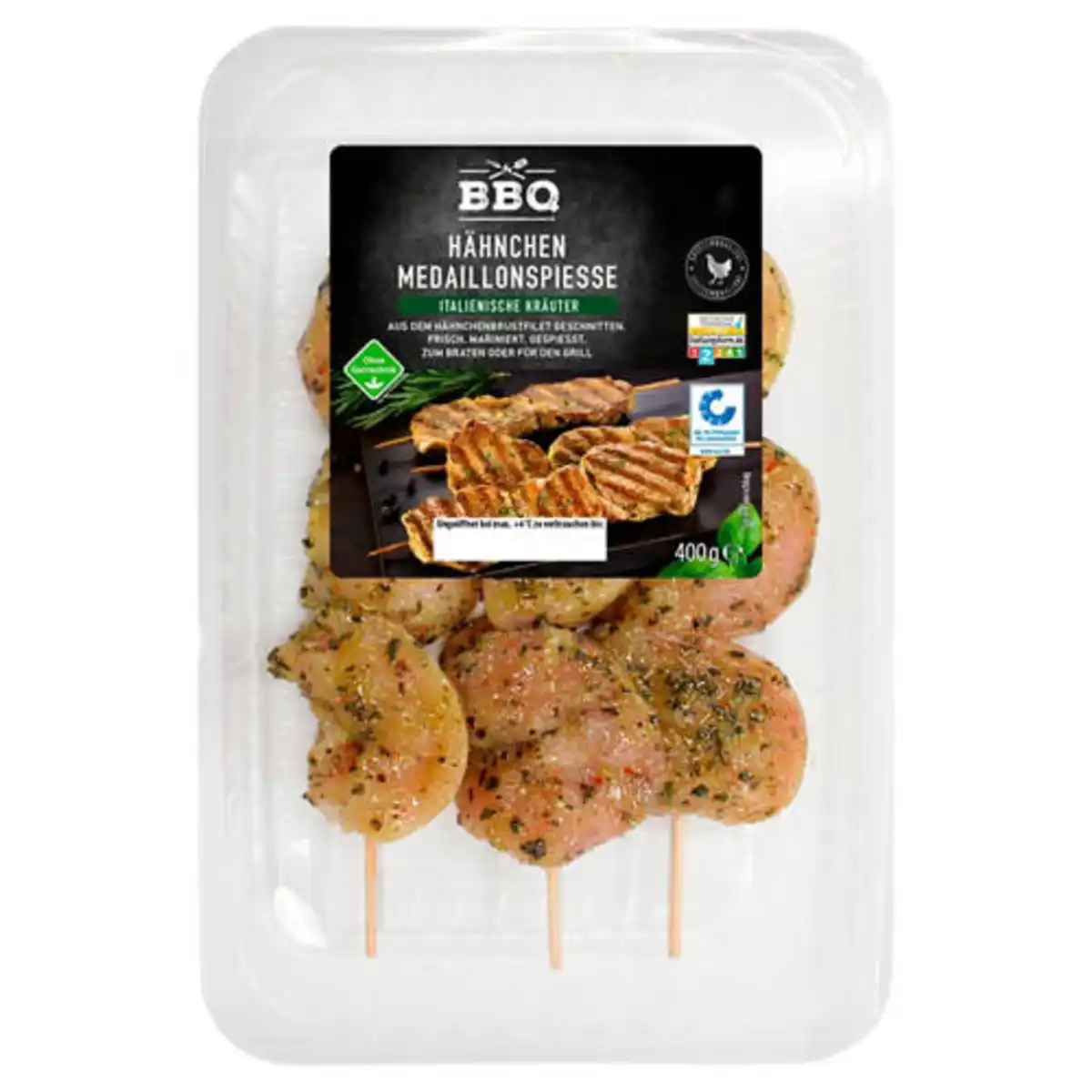 Bild 1 von BBQ Hähnchen-Medaillonspieße 400 g, Italienische Kräuter