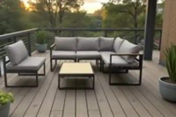 Bild 2 von 17.tlg Ecklounge "Santorini" aus Aluminium mit Tisch & Sessel - Schwarz/Hellgrau