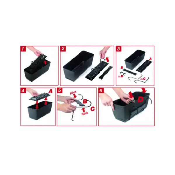Bild 3 von 2er-Set Pflanzkasten-Komplettset - ca. 49 x 17 x 17 cm - Dunkelbraun