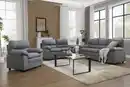 Bild 1 von 3tlg. Couchgarnitur gepolstert - Dunkelgrau