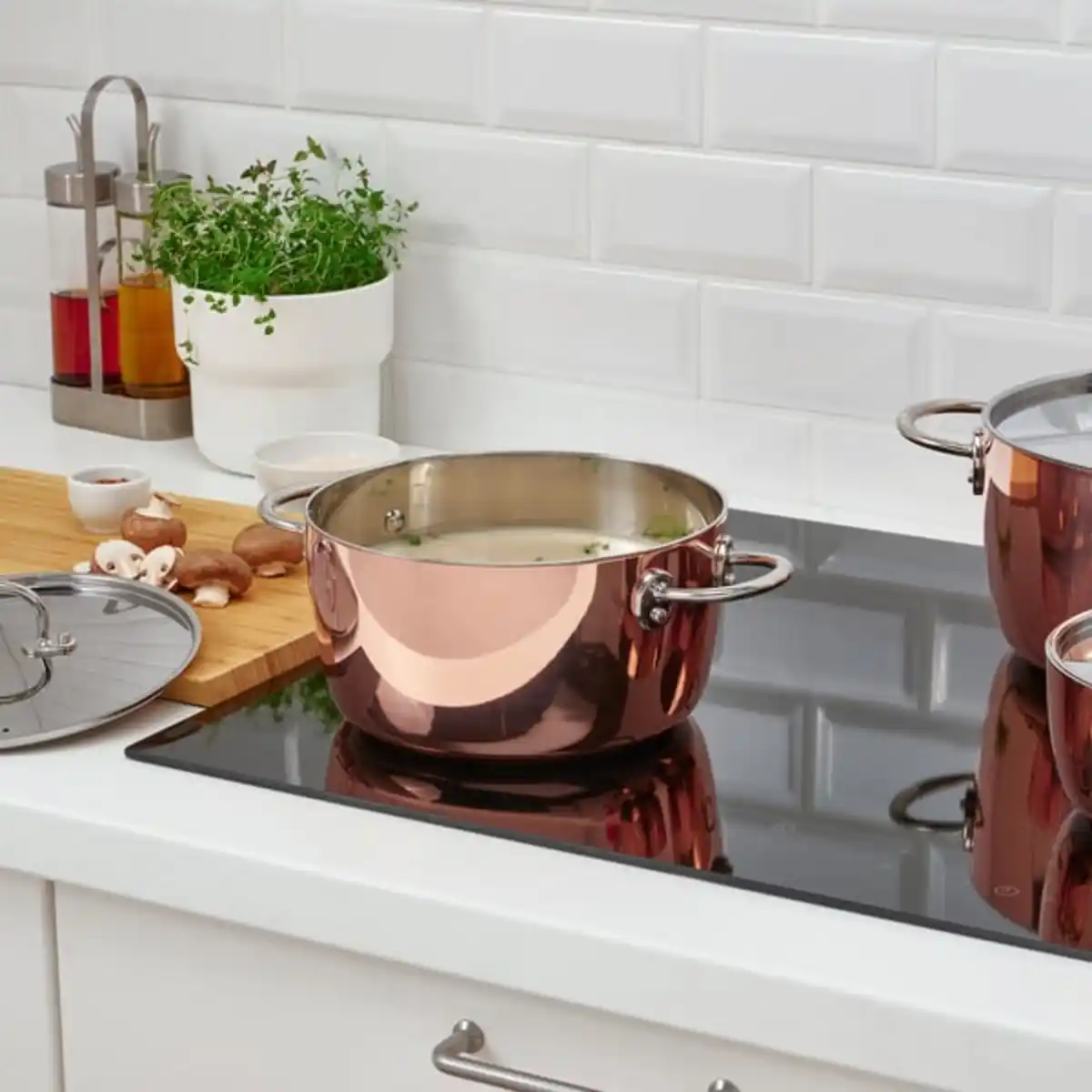 Bild 4 von FINMAT Topf mit Deckel, Kupfer/Edelstahl, 3 l