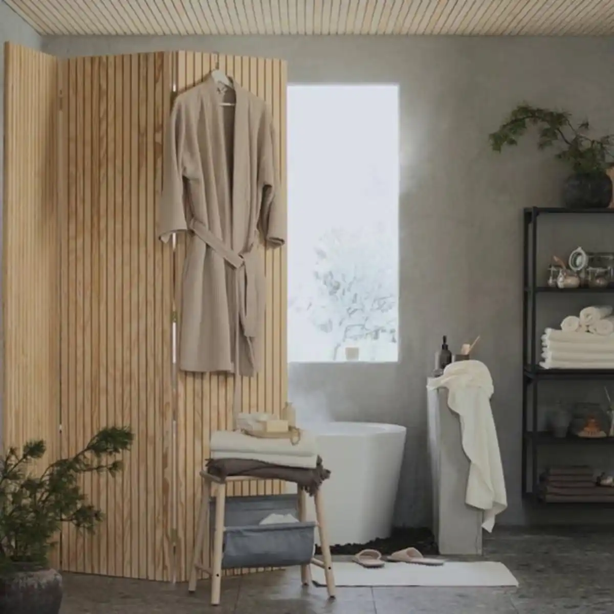 Bild 2 von BJÄLVEN Bademantel, beige, L/XL