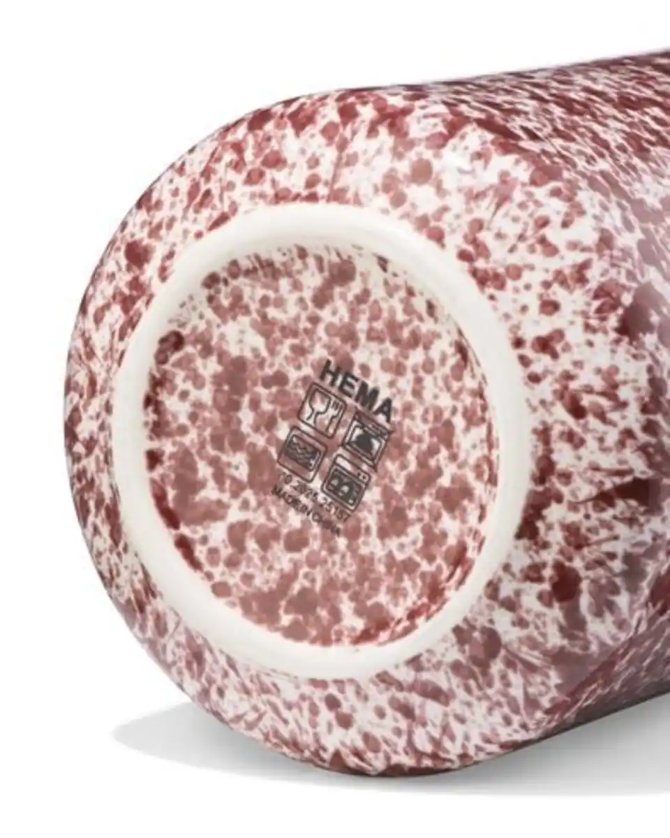 Bild 3 von Karaffe 1,4 l, Steingut, gesprenkelt, rot