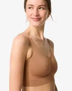 Nicht vorgeformtes Bustier, nahtlos ohne Bügel mittelbraun
