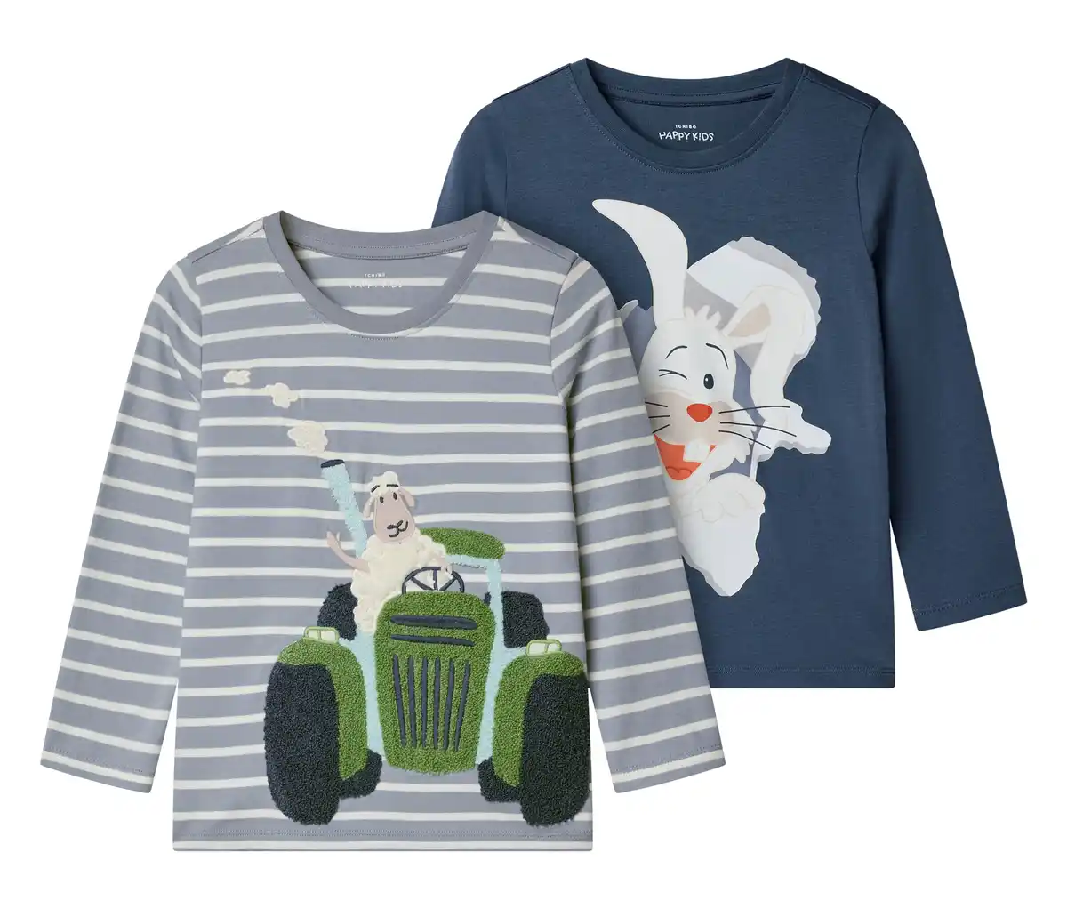 Bild 1 von 2 Kinder-Langarmshirts mit Applikation, Hase