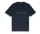 Bild 1 von Tom Tailor Serafino T-Shirt mit Logo-Print, Sky Captain Blue
