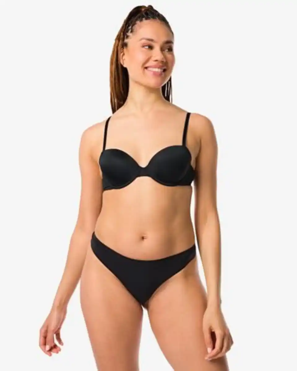 Bild 1 von Nahtloser Damenstring aus Mikrofaser schwarz