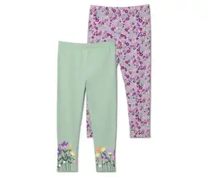 2 Kinder-Leggings, flieder/mint