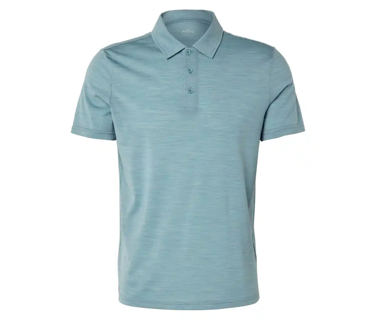Bild 1 von Poloshirt mit Merinowolle, türkis meliert