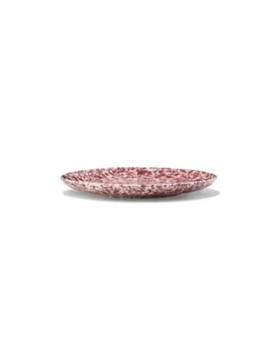 Bild 1 von Kuchenteller Ø 16 cm, Trend, Steingut, weinrot, gesprenkelt