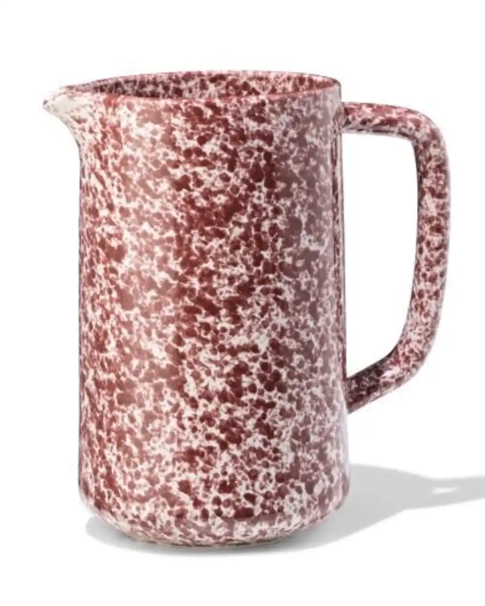 Bild 1 von Karaffe 1,4 l, Steingut, gesprenkelt, rot