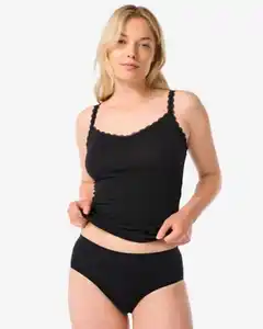 Damen-Hipster nahtlos aus Microfaser schwarz