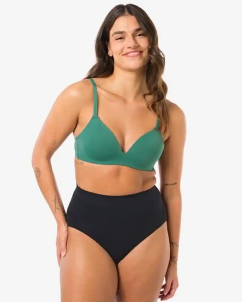 Bild 1 von Nahtloser Damen-Taillenslip aus Mikrofaser schwarz