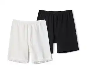 2 Radler-Shorts, schwarz und weiß