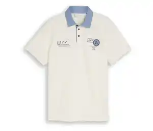 Tom Tailor Poloshirt mit Ottoman-Struktur, Gardenia White
