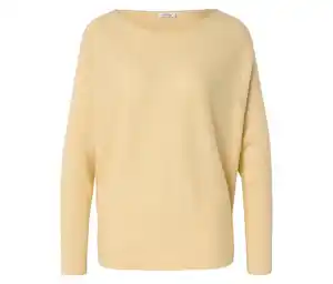 Feinstrickpullover, buttergelb