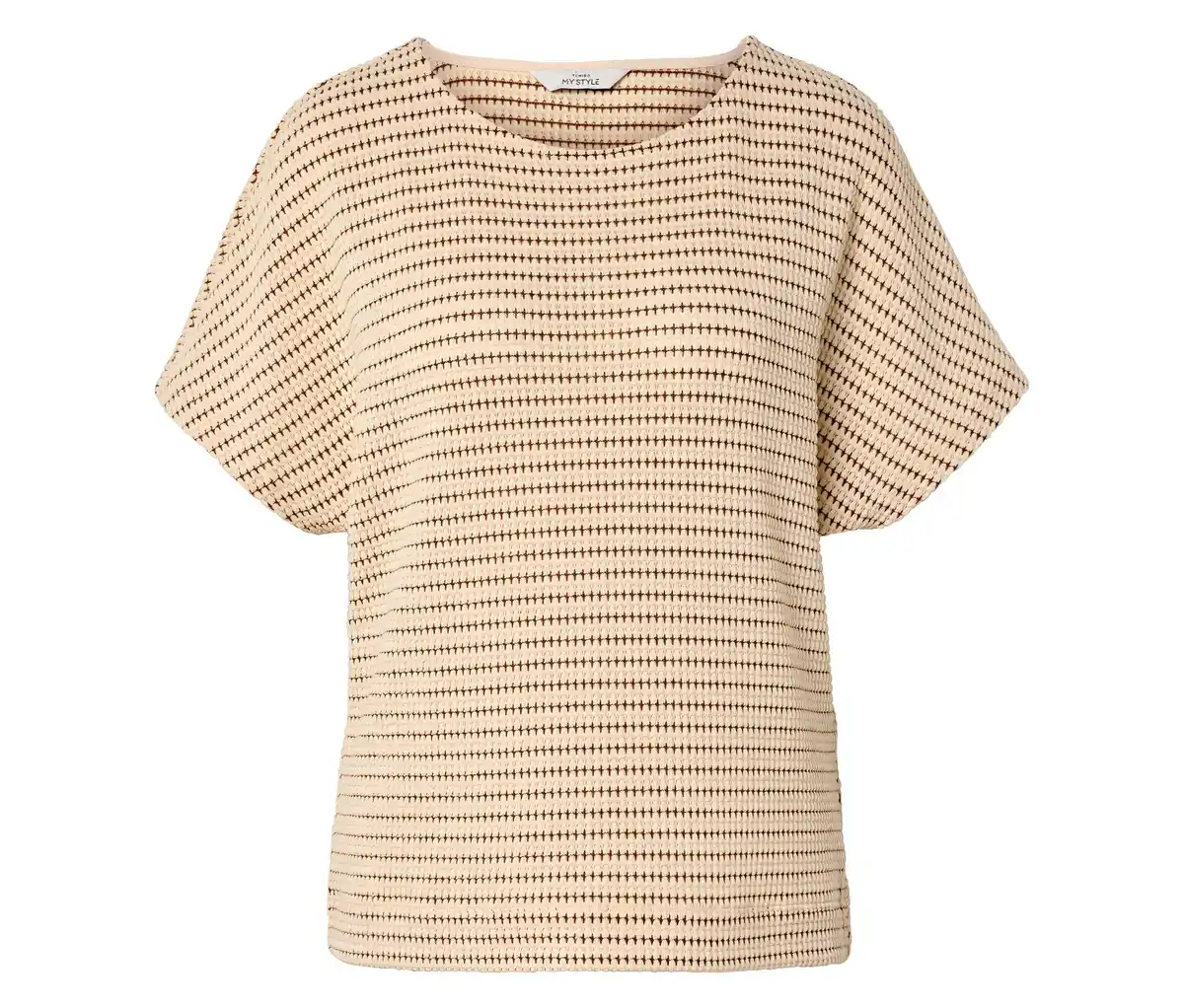 Bild 1 von Strukturiertes Shirt, creme-braun