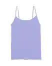 Bild 2 von Nahtloses Damentop Mikrofaser Spaghettiträger blau