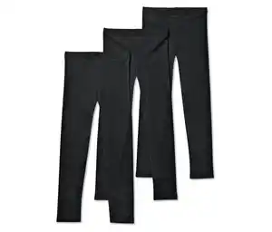 3 Kinder-Leggings, schwarz