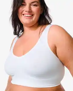 Nicht vorgeformtes Bustier, nahtlos ohne Bügel weiß
