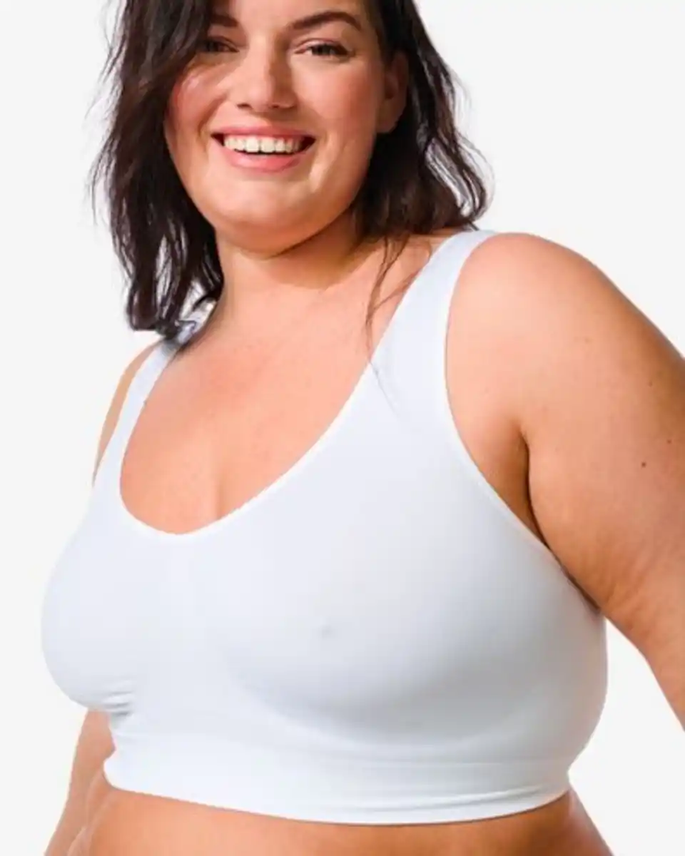 Bild 1 von Nicht vorgeformtes Bustier, nahtlos ohne Bügel weiß