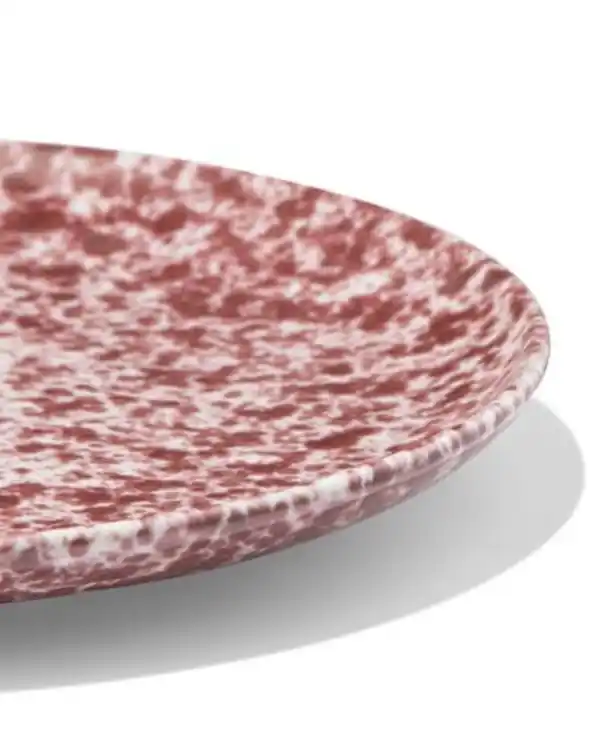 Bild 3 von Kuchenteller Ø 16 cm, Trend, Steingut, weinrot, gesprenkelt