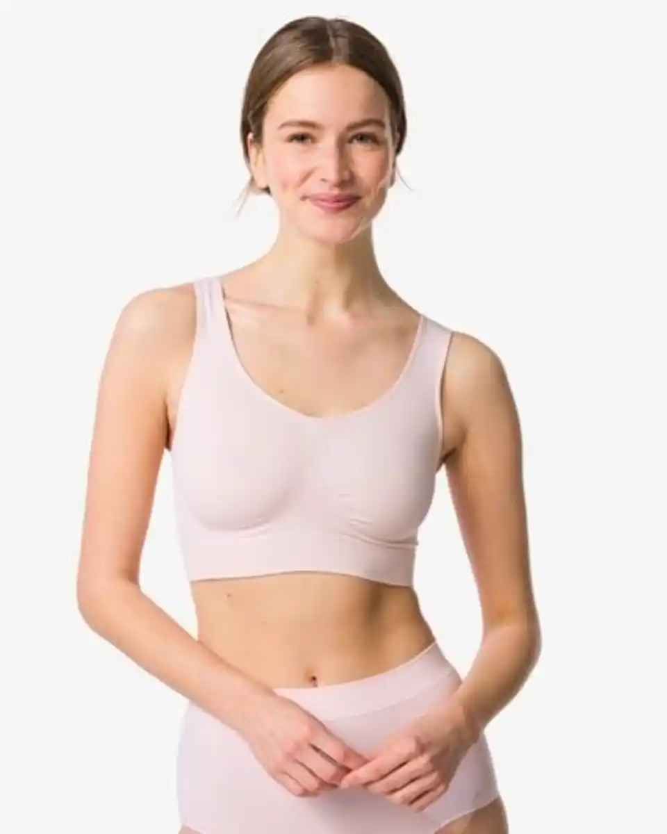 Bild 2 von Nicht vorgeformtes Bustier, nahtlos ohne Bügel hellrosa