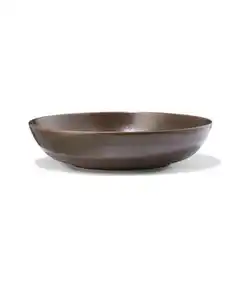 Suppenteller Ø 22 cm, Puur, Steingut, dunkelbraun