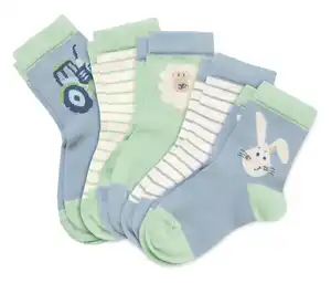 5 Paar Kinder-Socken, Tiere