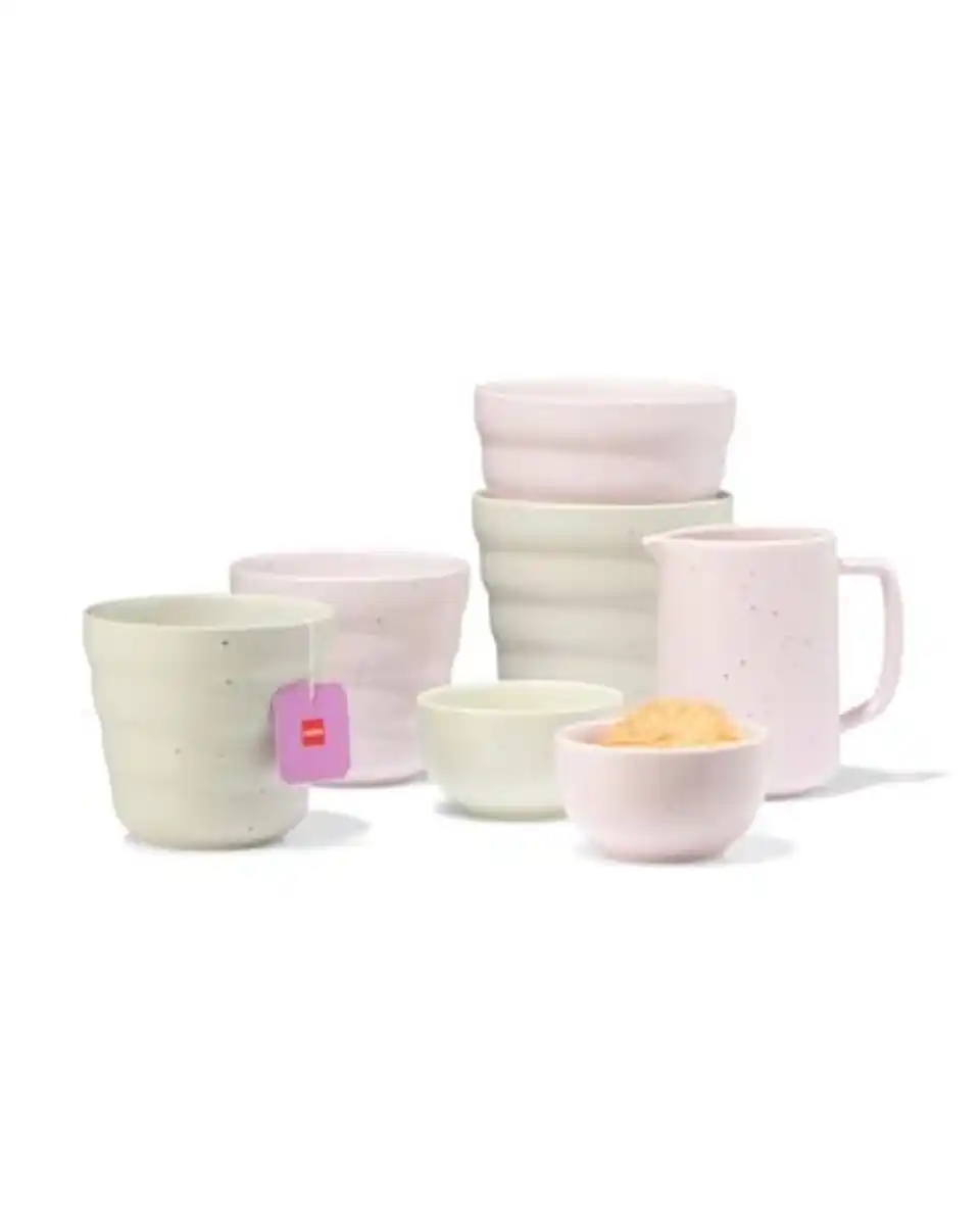 Bild 4 von Cappuccinobecher 300 ml, Trend, Steingut, gesprenkelt, grau